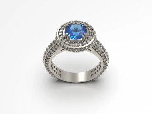 woman solitaire ring 74 3D Print Model