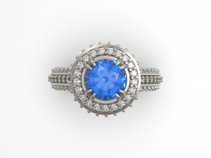 woman solitaire ring 74 3D Baskı Modeli