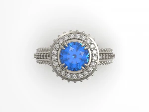 woman solitaire ring 74 3D Print Model
