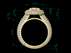 woman solitaire ring 74 3D Baskı Modeli