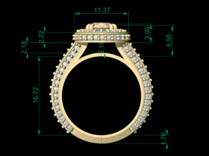 woman solitaire ring 74 3D Print Model