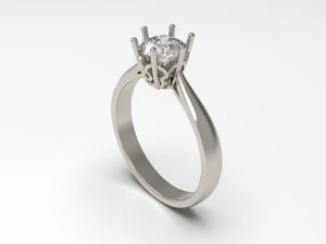 woman solitaire ring 75 3D Print Model