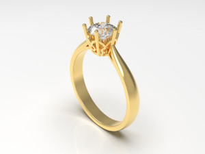 woman solitaire ring 75 Modello di stampa 3D