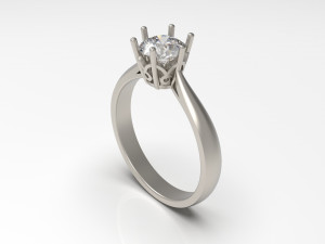 woman solitaire ring 75 Modello di stampa 3D
