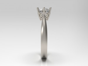 woman solitaire ring 75 Modello di stampa 3D