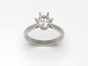 woman solitaire ring 75 Modello di stampa 3D