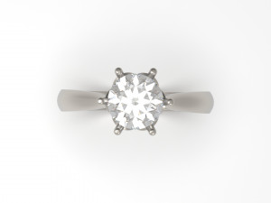 woman solitaire ring 75 Modello di stampa 3D