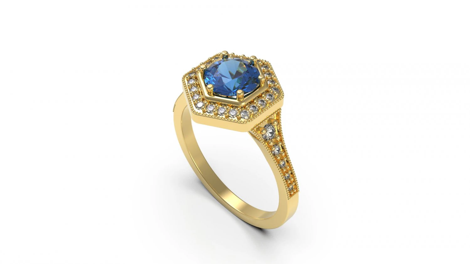 woman solitaire ring 76 3D Print Model .c4d .max .obj .3ds .fbx .stl .blend