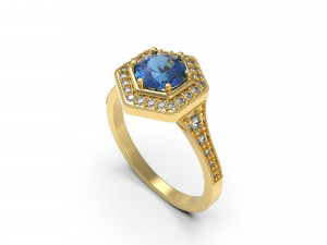 woman solitaire ring 76 3D 프린트 모델