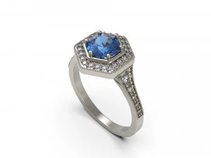 woman solitaire ring 76 3D Print Model