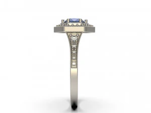 woman solitaire ring 76 3D Print Model