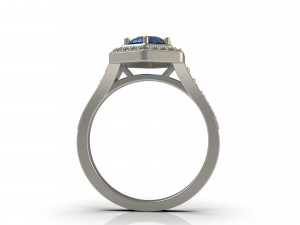 woman solitaire ring 76 3D प्रिंट मॉडल