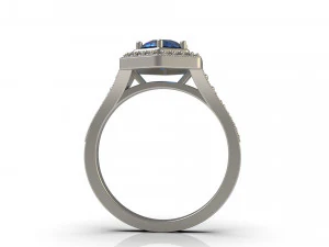 woman solitaire ring 76 3D Print Model
