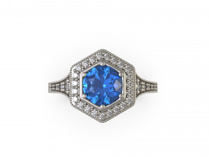 woman solitaire ring 76 3D प्रिंट मॉडल