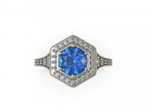 woman solitaire ring 76 3D Print Model