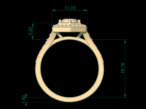 woman solitaire ring 76 3D प्रिंट मॉडल