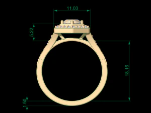woman solitaire ring 76 3D Print Model