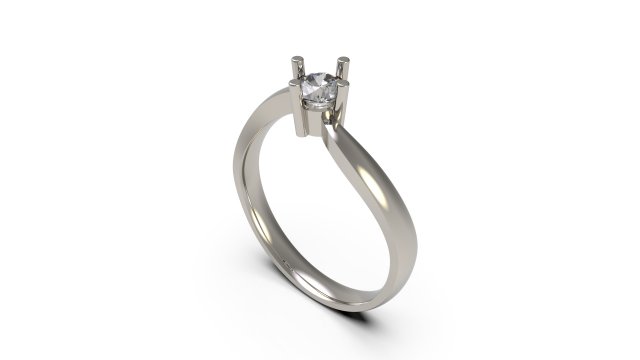 woman solitaire ring 77 3D-printmodel .c4d .max .obj .3ds .fbx .stl .blend 