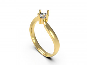 woman solitaire ring 77 3D-printmodel