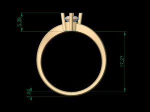 woman solitaire ring 77 3D-printmodel