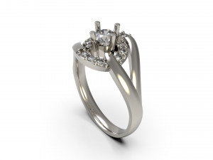 woman solitaire ring 78 3D Print Model