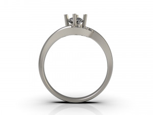 woman solitaire ring 78 3D Print Model