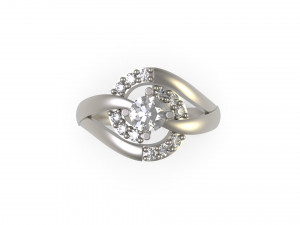 woman solitaire ring 78 3D Print Model