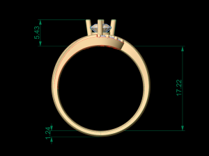 woman solitaire ring 78 3D Print Model