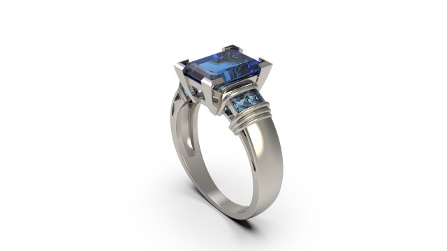 woman solitaire ring 79 3Dプリントモデル .c4d .max .obj .3ds .fbx .stl .blend 