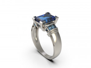 woman solitaire ring 79 3D Print Model