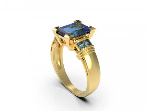 woman solitaire ring 79 3D Print Model