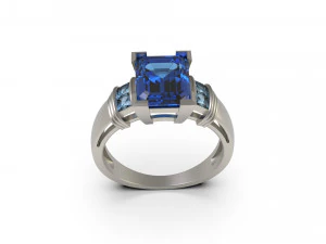 woman solitaire ring 79 3D Print Model