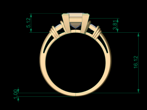 woman solitaire ring 79 3Dプリントモデル