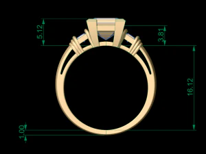 woman solitaire ring 79 3D Print Model