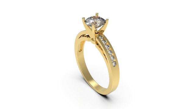 woman solitaire ring 80 Model Cetak 3D .c4d .max .obj .3ds .fbx .stl .blend 