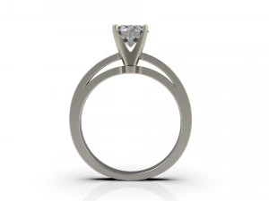 woman solitaire ring 80 3D Print Model
