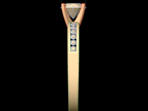 woman solitaire ring 80 3D Print Model