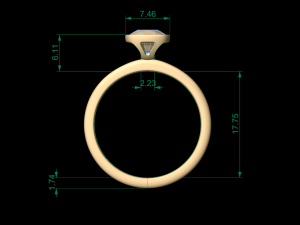 woman solitaire ring 81 3D Print Model