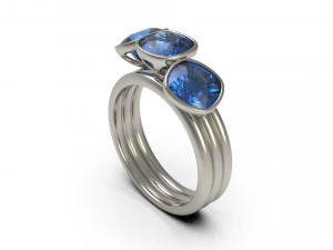 woman soliraire ring 82 3D Print Model