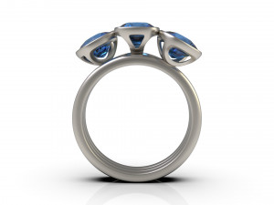 anel solitário feminino 82 Modelo de Impressão 3D