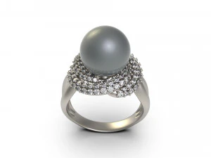woman solitaire ring 83 3D Print Model