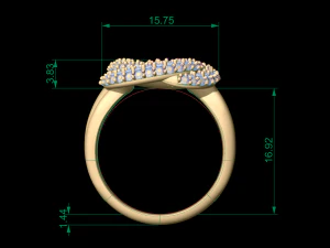 woman solitaire ring 83 3D Print Model