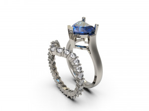 woman solitaire ring 84 3D 프린트 모델
