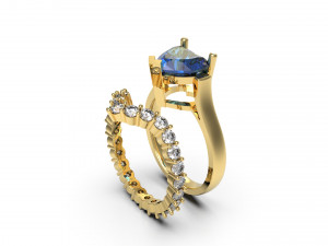 woman solitaire ring 84 3D Print Model