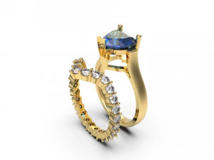 woman solitaire ring 84 3D Print Model