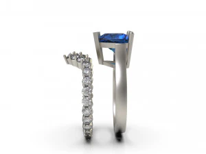woman solitaire ring 84 3D Print Model
