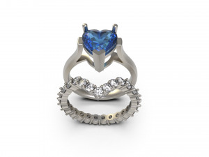 woman solitaire ring 84 3D Print Model