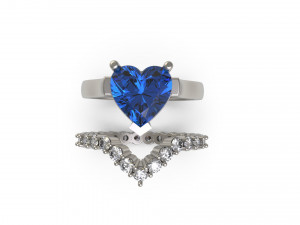 woman solitaire ring 84 3D Print Model
