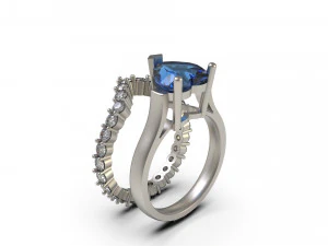 woman solitaire ring 84 3D Print Model