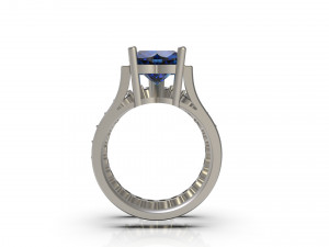 woman solitaire ring 84 3D Print Model